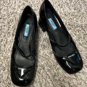 Black Heels with Patent Leather Finish